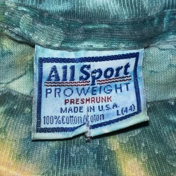 VTG 90s WORLD OF OUTLAWS SPRINT CAR RACING TIE-DYE T-Shirt L SINGLE STITCH USA - Picture 3 of 8